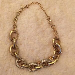 Gold and rhinestone necklace